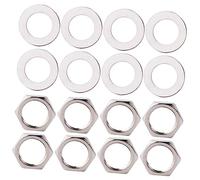 ifundom Arandelas y Tuercas Para Potenciómetro De Acero Inoxidable Kit Para Guitarra Conector De Salida Para Montaje Escenario