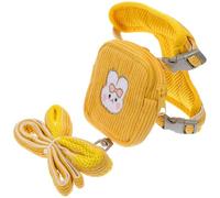 ifundom Arnés Tipo Mochila para Perros, Mochila para Mascotas con Correa, Poliéster, Mini Tamaño, Amarillo, para Actividades al Aire Libre, para Perro y Cachorro, Peso 1,5-3,5kg