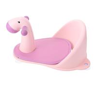 ifundom Asiento de Bañera para Ñiño Pequeño 6-12 Meses Respaldo Antideslizante de Plástico y Estable para Baño en Casa, Diseño Animal Rosa Té, Asiento de Baño para Niños
