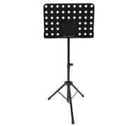 ifundom Atril para Partituras Musicales Portátil y Plegable, Ligero de Acero y Abs, Adecuado para Tocar Guitarra en Presentaciones, Color Negro