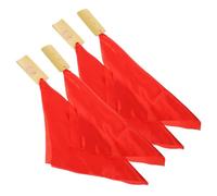 ifundom Badajo Allegro Chino para Niños y Principiantes, Juego de 4 Piezas de Percusión Manual Kuaiban de Madera Paño Rojo, Instrumento Musical Tradicional para Teatro y Educación Musical