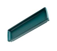 ifundom Bandeja Alargada de Cerámica para Sushi y Aperitivos en Verde, Plato Rectangular para Servir en Hoteles y Restaurantes, Vajilla para Comida Japonesa y Meriendas