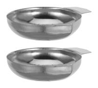 ifundom Bandeja de Pesaje de Acero Inoxidable 2 Piezas, Mini Bandejas para Báscula Electrónica de Cocina, Plato Compacto para Pesar Alimentos, Uso Doméstico y Profesional