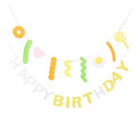 ifundom Banner de Cumpleaños para Hecho de Material No Tejido Pancarta de Letras Feliz Cumpleaños Decoración para Fiestas Infantiles Adorno Duradero para Eventos y Celebraciones