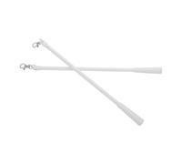 ifundom Barra para Cortinas de Fibra de Vidrio 30.5x1.5cm Color Claro con Ganchos y Soporte, Fácil y Diseño Minimalista para Sala de Estar y Hogar, Paquete de 2 Piezas