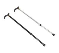 ifundom Bastón Ajustable y Base Antideslizante 2 Piezas de Aleación de Aluminio con Diseño Telescópico con Mango Ergonómico Seguro para Uso Exterior y Paseos