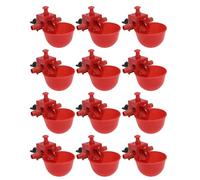 ifundom Bebedero Automático Color Aleatorio para Pollos y Codornices de Abs Rojo, Fácil de Usar, Ajustable Paquete de 12 Piezas Adecuado para Granjas Avícolas y