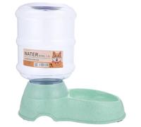 ifundom Bebedero Automático para Mascotas 3.8l de Paja Verde, Tazón de Agua Antiderrames Boquilla de Fuente y Base Antideslizante, Adecuado para Perros Pequeños y Medianos, Gatos y