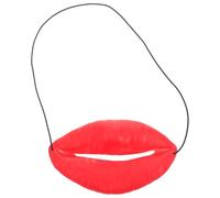 ifundom Boca de Payaso de Fiesta Labios Rojos Grandes de Plástico Cuerda Negra, Accesorio Divertido para Boda y Cosplay, Juguete de Broma para Padrinos y Animación en Eventos