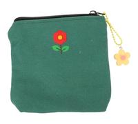 ifundom Bolsa de Almacenamiento Portátil de Lona Verde Oscuro para Monederos y Cables Práctica y Ligera Cremallera Adecuado para Viaje y Uso Diario Minibolsa Compacta Color Aleatorio