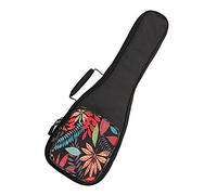 ifundom Bolsa para Ukelele de 23/24 Pulgadas Acolchada y Resistente, Color Misterio Floral, Doble Correa para Hombros y Gran Bolsillo Frontal, Adecuado para Transporte y Estilo Aleatorio