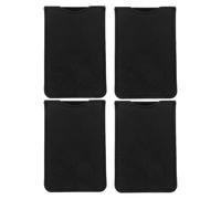 ifundom Bolsa Portátil de Cuero PU para Guardar Peines y Pinzas de Pestañas, Diseño Multifuncional, 4 Unidades, Color Negro, Adecuado para Viajes y Uso en Casa
