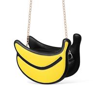 ifundom Bolso Banana Bandolera para Mujer Bolso Pequeño y Lindo de PU Resistente Bolsa para Teléfono Gran Capacidad Cómodo para Uso Diario y Viajes