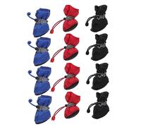 ifundom Botas de Lluvia para Mascotas 3 Juegos de Zapatos Impermeables y Antideslizantes para Perros Calzado Calido y Duradero Protector de Patas para Días Lluviosos