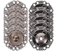 ifundom Botones de Presión Metálicos para Coser 25 Piezas 24l (15 Mm) Color Gris Oscuro, Cerraduras Automáticas para Ropa, Abrigos y Manualidades DIY