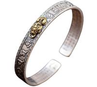 ifundom Brazalete Abierto de Hombre Sutra del Corazón en Cobre