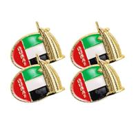ifundom Broche Creativo para Mujer 4 Piezas Diseño de Edificios y Banderas Alfileres Decorativos Pequeños Accesorios para Ropa Casual y Disfraces Adecuado para Obsequio