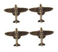 ifundom Broche de Avión 4 Piezas Color Azul Verdoso Antiguo, Accesorios de Traje y Pin de Solapa Ligero para Camisa y Chaqueta, Adecuado para Viaje y Eventos Sociales
