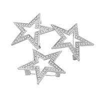 ifundom Broche de Estrella 4x4 Cm para Mujer, 3 Unidades, Aleación Gemas de Imitación, Broches Decorativos Vintage para Ropa, Alfileres para Camisa y Complementos de Moda para Fiesta