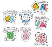 ifundom Broche de Laboratorio de Química y Prendedor de Solapa para Ropa de Mujer, Aleación de Zinc, Diseño de Botellas y Matraces, 7 Piezas, Accesorio Creativo para Estilo Aleatorio