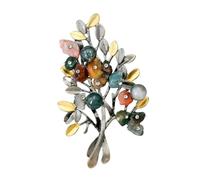 ifundom Broche De Piedra De Colores Vintage, Accesorio De Aleación Duradero, Pin Para Mujer, Uso Diario, Diseño Retro Formas Naturales, Tamaño Único, Obsequio Adecuado Para Vestir