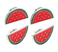 ifundom Broche de Sandía Esmaltado 4 Piezas, Pin Decorativo Metálico Colorido, Accesorio Verano para Ropa y Bolsos, Broches de Orgullo y Pin de Gaza, Joyería Femenina Divertida y Original