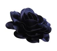 ifundom Broche de Solapa para Ropa de Mujer Broche de Flor Grande de 19 CM Tela Satén Color Azul Oscuro Accesorio Floral Artesanal para Vestir Decoración Versátil para Vestidos
