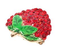 ifundom Broche Decorativo de Fresa para Ropa de Mujer Ligero con Circonitas Accesorio Artesanal Vintage para Vestidos y Solapas