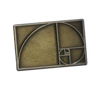ifundom Broche Matemático de Proporción Áurea Rectangular, Pin de Solapa Dorado Diseño Medieval Artístico para Amantes Matemáticas y Profesores, Accesorio Elegante para Ropa y Abrigo