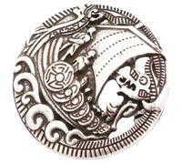 ifundom Broche Metálico Retro de Barco Vikingo Plata Antigua Pin Decorativo para Bufanda y Chal Joyería Vikinga para Mujer Accesorio Elegante y Duradero