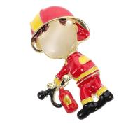 ifundom Broche para Ropa de Bombero Rojo Pin Creativo para Bufanda y Suéter Accesorio Ligero y Portátil para Mujer Alfiler de Solapa Multifuncional Adecuado para Fiestas y Viajes