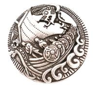ifundom Broche Retro de Metal de Aleación de Zinc Estilo Barco Vikingo Color Plata Antigua Broche Decorativo para Ropa Bufandas y Chales Accesorio Vintage para Fiestas y Eventos