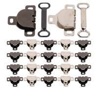 ifundom Broches de Cierre de Falda Metálicos 20 Piezas Plateado 10 Color Pistola 10 para Pantalones de Vestir y Trajes Ganchos Ajustables para Costura y Accesorios de Confección