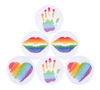 ifundom Broches De Esmalte Arcoíris 6 Piezas Mensajes Pride, Pin De Solapa Para Ropa y Mochila, Accesorio De Chal Duradero Para Celebraciones y Uso Diario