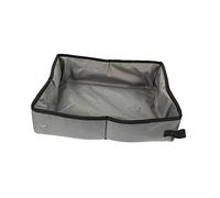 ifundom Caja Cuenca De Arena para Gatos Impermeable Basura Alto Bandeja para Gatos Mascota Baño De Gato Ser Recipiente Gato Portátil Cubierto Ligero Grey Tela Oxford 600d