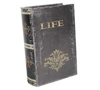 ifundom Caja De Almacenaje Navideña Forma De Biblia Madera Resistente Diseño Festivo Para Regalos Recuerdo Para Fiestas De Navidad