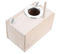 ifundom Caja De Cría De Pájaros De Madera Natural para Periquitos Agapornis Cockatiels y Finches Nido y Funcional para Pequeñas Aves De Limpiar y