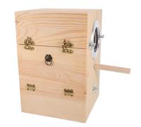 ifundom Caja de Nido para Periquitos de Madera Maciza Diseño Pintado con Tapa Abatible Casa para Pájaros Pequeños para Jardín Exterior y Cría de Loros