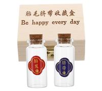 ifundom Caja Para Recuerdos De Primer Corte De Cabello y Cordón Umbilical Para Bebés Diseño Minimalista Gran Capacidad Para Guardar Recuerdos De Bebés Niñas y Niño Niña Con Botellas