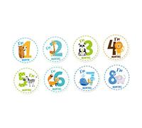 ifundom Calcomanías Decorativas para Bebés 12 Piezas de Animales Divertidos para Regalos de Etapas