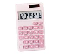 ifundom Calculadora Solar Portátil Mini de 8 Dígitos Color Rosa para Estudiantes Calculadora de Escritorio Compacta y Ligera Adecuado para Escuela y Oficina