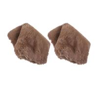 ifundom Calentadores de Manos de Piel Sintética Gruesa 2 Piezas Manguitos Tubulares Mullidos Marrón Claro para Invierno Exterior Aislantes y Portátiles para Brazo y Mano