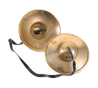 ifundom Campana de Platillos Tingsha de Cobre Dorado, Instrumento de Percusión Portátil y Resistente, Adecuado para Prácticas de Yoga y Meditación Mindfulness