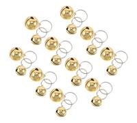 ifundom Campanas Redondas para Mascotas 20 Unidades 12 MM y 16 MM Colgantes de Latón Dorado para Collar de Gato y Perro Sonido Fuerte para Entrenamiento y Seguridad en Interiores y