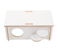 ifundom Casa de Madera para Descansar, Dormir y Comer Beige Grande Refugio sin Olor para Hámster y Roedores Adecuado para Pequeñas
