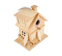 ifundom Casa de Pájaros de Madera Exteriores Colgante Nido Rústico Resistente y Durable Jardín
