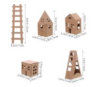 ifundom Casita de Cartón para Pequeña 23 Piezas Kit DIY de Manualidades para Colorear y Montar Mini Casa de Papel Segura y Portátil Adecuado para Actividades Educativas y Juegos