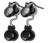 ifundom - Castañuelas con dedos de madera, 4 piezas, instrumentos de percusión españoles para despertar musical, compactos y ligeros para bailar flamenco y niños