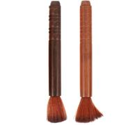 ifundom Cepillo de Limpieza para Violines Erhu 2 Piezas de Madera Maciza Cerdas de Lana para Eliminar Polvo, Colores Surtidos Ébano y Palisandro, Herramienta para Color Aleatorio