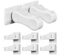 ifundom Cerraduras de Seguridad para Manija de Puerta para Ñiño, 8 Piezas Respaldo Adhesivo, Bloqueo de Palanca a Prueba, Material Abs Duradero, Aptas para Puertas Estándar Hogar